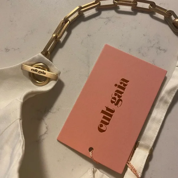 Cult Gaia Cream Midi Sundress Spaghetti Strap - Picture 4 of 7